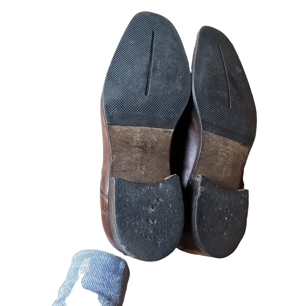 Dasthon‎ Mens Brown Leather Square Toe Oxford Dress Shoes Size US 10 EU 43